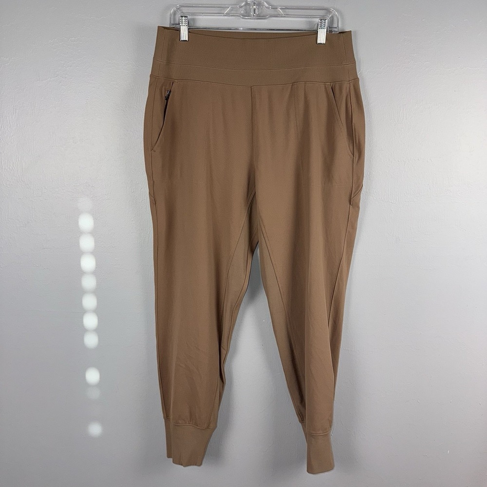 Athleta Venice High Rise Jogger Large Rustic Beige Pants Casual Gym Workout